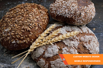 design restaurant, coffee shop, bakery, catering website, with online ordering