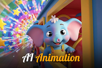create ai 3d cartoon, ai pixar animation, nursery rhymes, kids learning videos