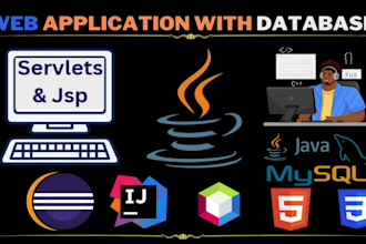 develop web app using  jsp servlet mysql  desktop app using swing , java fx
