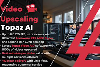 upscale, enhance video, slowmo, etc, with topaz video ai
