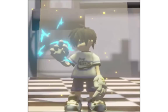 create retro 3d character animation music visuals in  low poly psx y2k n64 style