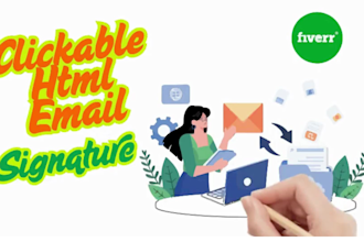 make beautiful clickable HTML email signature for gmail, outlook, and apple