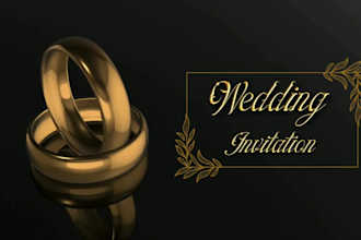 create a digital wedding invitation video and card in islamic touch