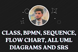 do uml, sequence, bpmn, use case, activity, data flow diagrams and srs