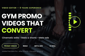 edit a professional gym, fitness and sports promo video