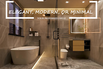 do luxurious bathroom interior design 3d model and rendering