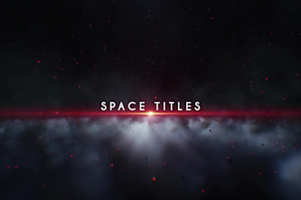 design a brand new cinematic title intro animation trailer