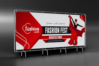 design eye catchy banner, billboard, yard sign, signage