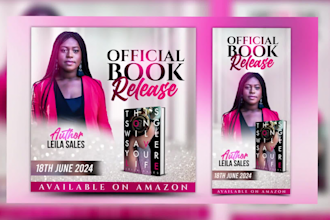design stunning book launch flyer, poster or book promo video