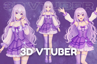 create custom anime 3d vtuber and vroid character models