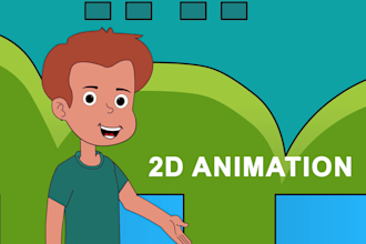 create 2d cartoon animal and character animation