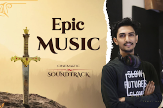 compose epic orchestral score, cinematic soundtrack film score, epic music