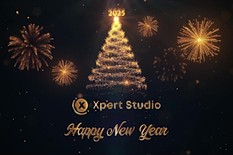 create a royal gold new year logo reveal animation