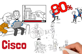 create a custom colorful whiteboard animation explainer video