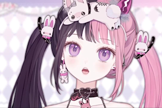 draw and rig live 2d character vtuber model anime vtuber model vtuber commission