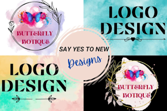 design a fashionable and stunning watercolor logo in 5 hrs