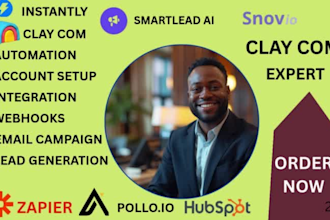 lead generation clay clay com instantly ai hubspot zapier smartlead workflow crm