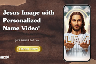 custom jesus image with name and bible verse