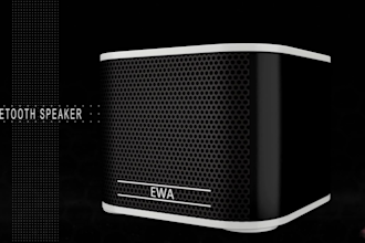 create sound system animation, bluetooth device animation, speaker modeling