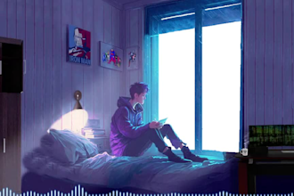 create lofi loop music animation for you