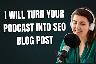 turn your podcast into blog posts, tweets, and youtube clips