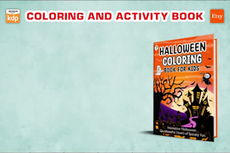 design professional christmas, halloween, thanksgiving coloring books for KDP