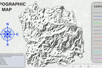 topographic, elevation, contour, dem mapping
