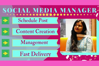 be your  social media manager