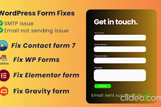 create or fix contact form, wp form, gravity form, email sending issue