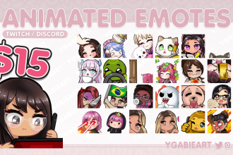 create animated emotes in chibi style