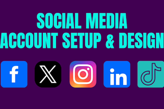 social media accounts setup