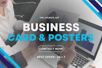 design a business cards and invitetion posters or wedding cards