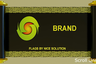create 3d animated flag with any image or logo
