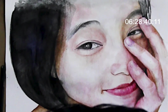 draw custom watercolor portrait painting realistic hand painted