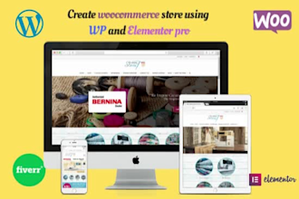 create woocommerce store using wp and elementor pro