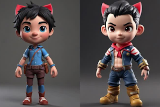 design custom 3d action figures with dynamic poses for collectibles