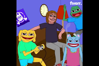 create 2d memecoin animation, memecoin video, crypto animations, solana