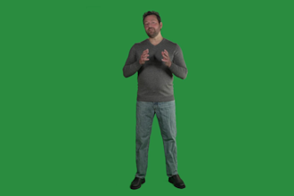make a green screen spokesperson video full body