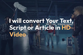 convert article to video, blog to video, with voiceover