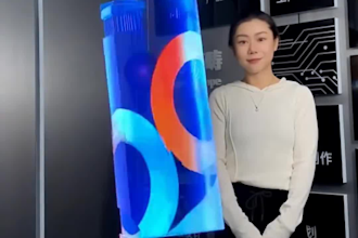 do HD 3d product, logo video for hologram fan with effects