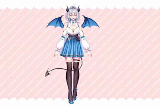 design and rig live 2d vtuber model 2d anime 2d vtuber model vtuber commission