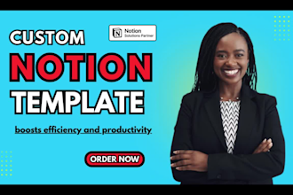 custom notion template design notion expert dashboard automation notion tutor