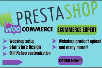 build woocommerce, webshop, stan store, prestashop and shift4shop website