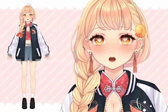 draw and rig live2d vtuber model 2d vtuber model live 2d vtuber commission