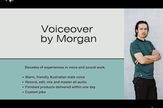 record australian male voiceover for youtube, podcasts etc