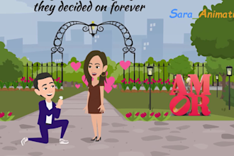 create memorable animated wedding invitation, love story, and proposal video