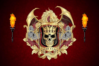 create your medieval crest design