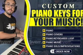 record piano keyboard, be your piano player, pianist, piano cover