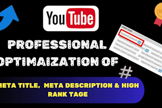 be the best youtube video SEO optimization and channel growth manager