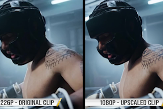 edit, enhance, upscale and improve low quality videos